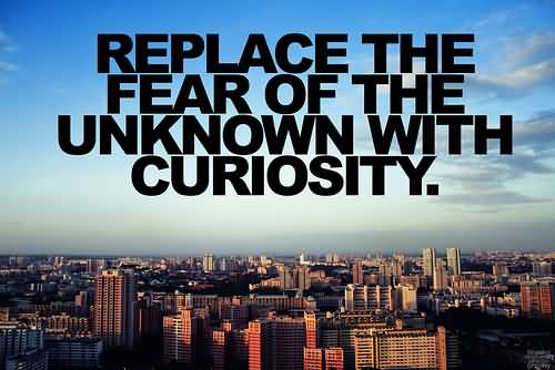 Replace the fear of the unknown with curiosity.