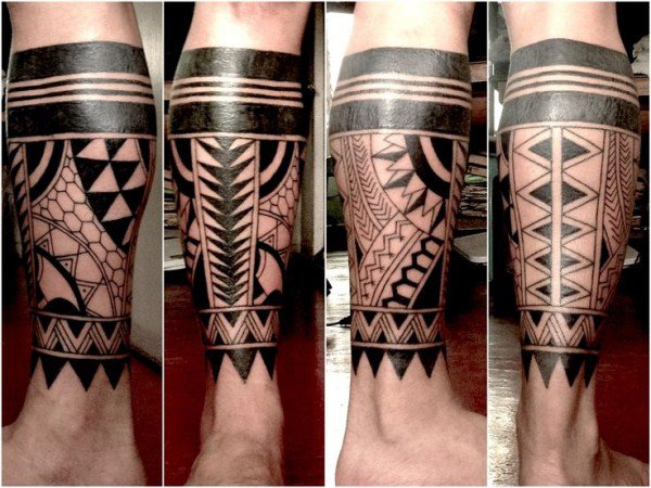 Filipino Tribal Tattoo On Leg By Jonathan Cena