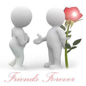 Friends Forever 3d Man With Rose Flower Picture