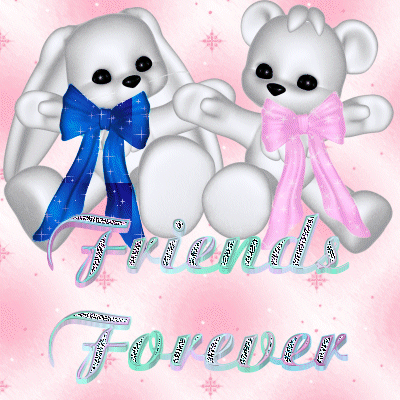Friends Forever Puppies With Bows Glitter