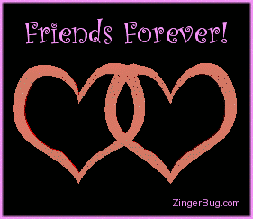 Friends Forever Two Joined Hearts Revolving Animated Picture