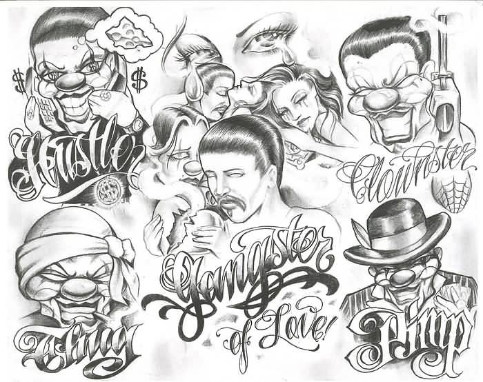 Gangster Chicano Tattoos Designs