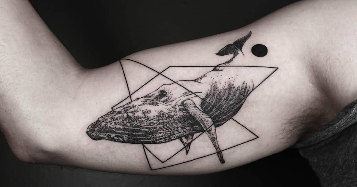 Geometric Artistic Tattoo On Bicep