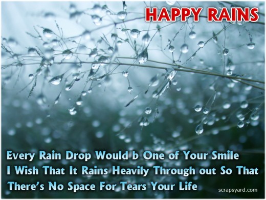 Happy Rain Quote / These rain quotes are just the perfect treat for those w...