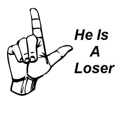 He Is A Loser Clipart