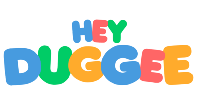 Hey Duggee Colorful Text Picture