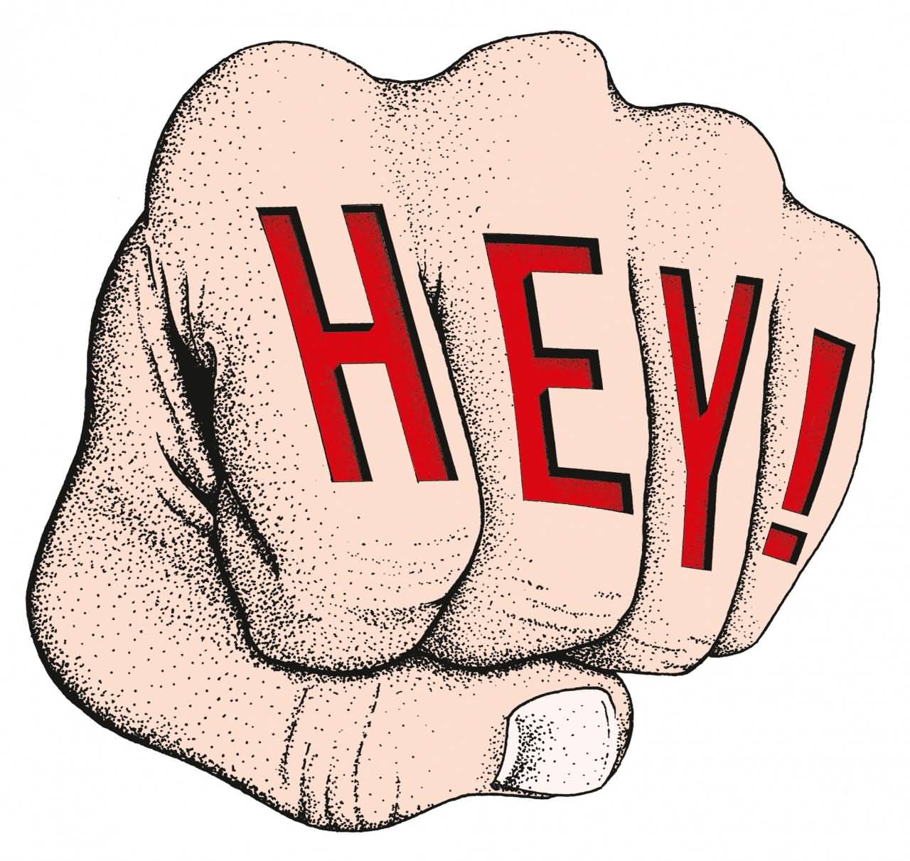 Hey Punch Clipart Image