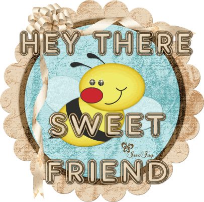 Hey There Sweet Friend Honey Bee Twinkling Eyes Picture