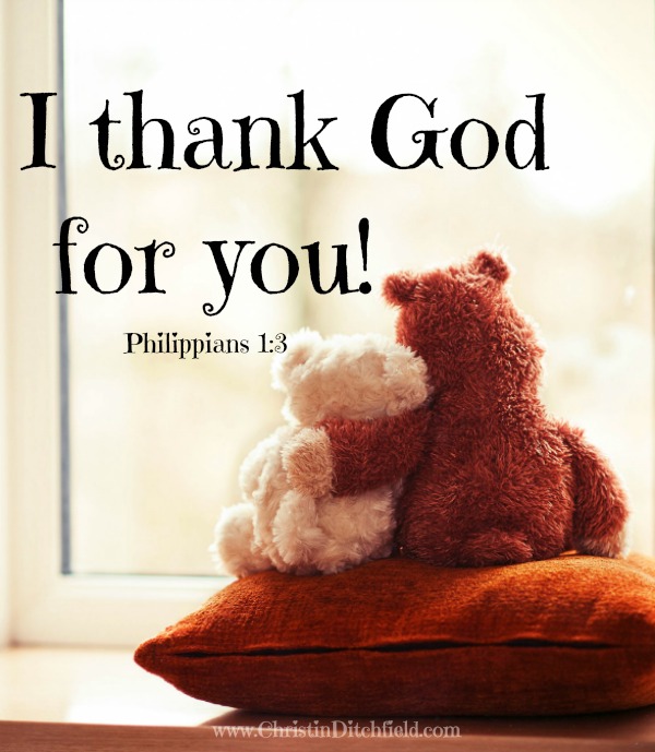 I Thank God For You Teddy Bears Picture