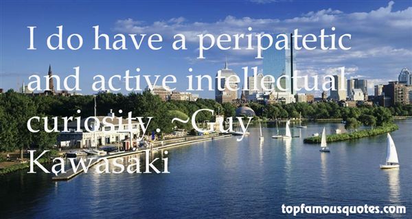 I do have a peripatetic and active intellectual curiosity - Guy Kawasaki