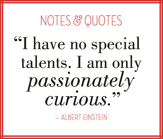 I have no special talent. I am only passionately curious  - Albert Einstein
