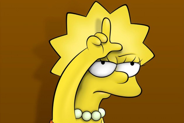 Maggie Simpson Showing Loser Sign Picture