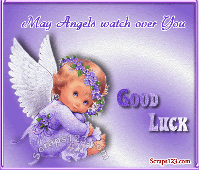May Angels Watch Over You Good Luck Little Angel Glitter