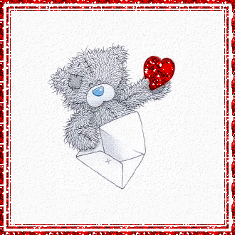 Me To You Tatty Teddy With Glitter Red Heart