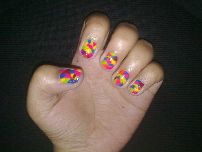 Multicolor Abstract Nail Art By Mixartlove
