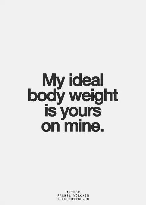My Ideal Body Weight Is Yours On Mine.