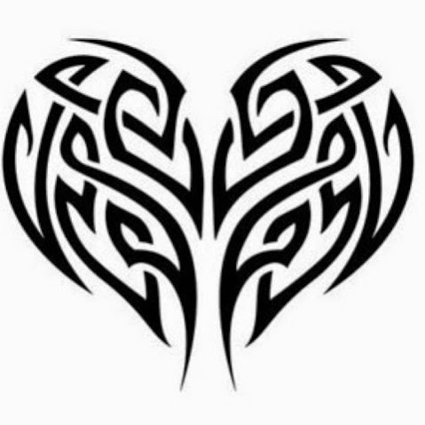 Nice Tribal Heart Tattoo Design