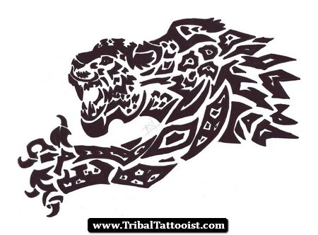 Nice Tribal Jaguar Tattoo Design