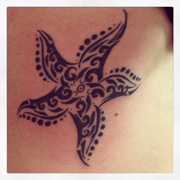 Nice Tribal Starfish Tattoo