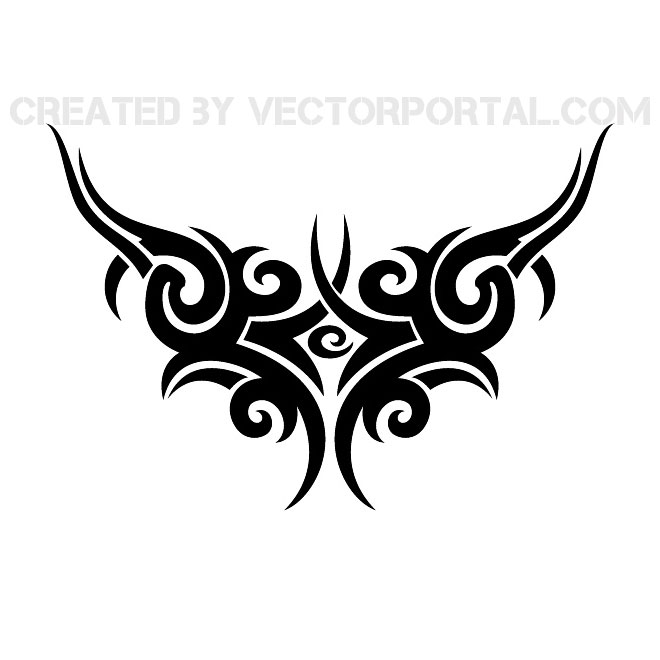 Nice Tribal Wings Tattoo Design