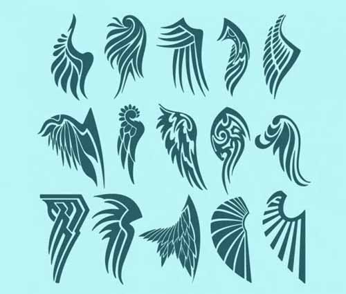 Nice Tribal Wings Tattoo Designs
