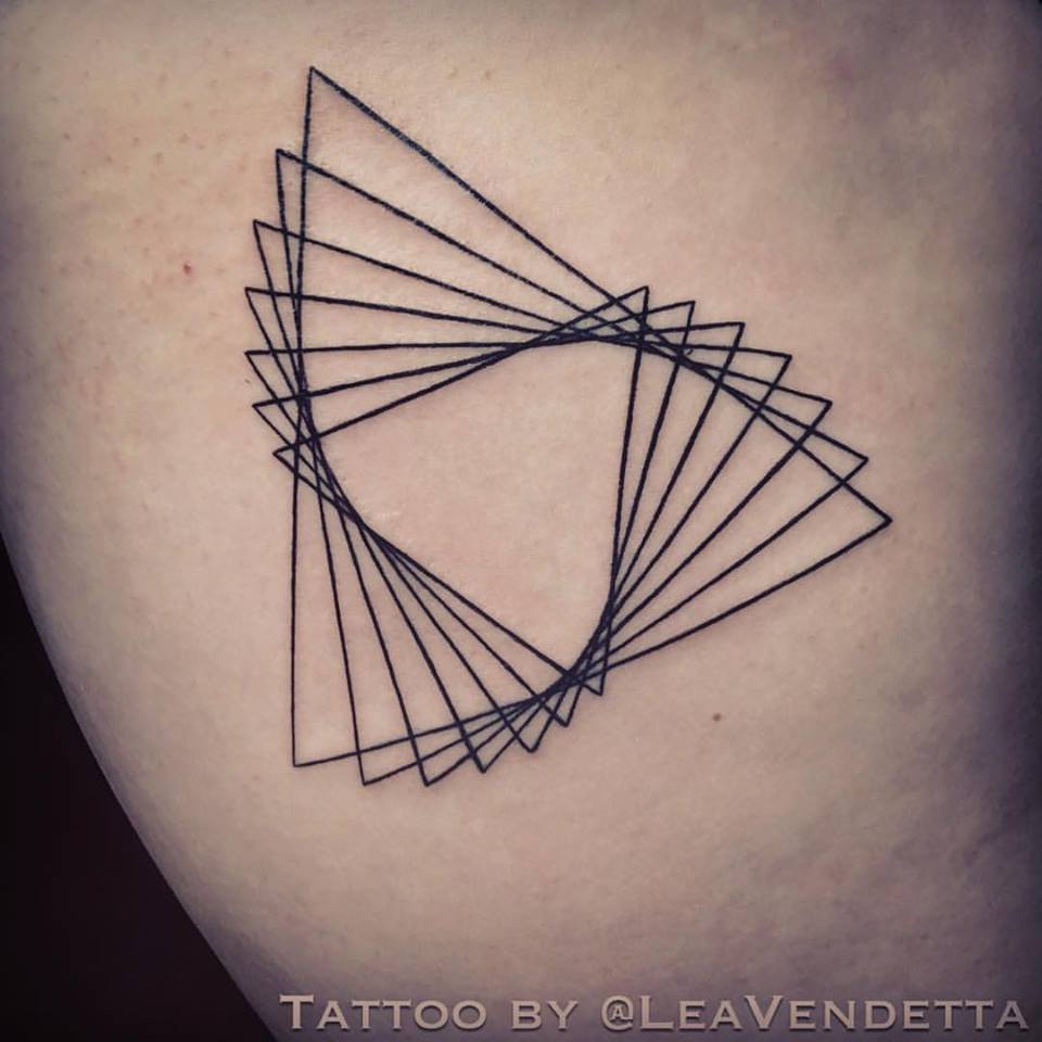 Outline Geometrical Design Tattoo by Lea Vendetta