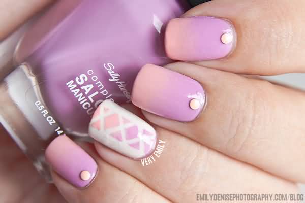 Pastel Nails With Caviar Beads Design Ideas