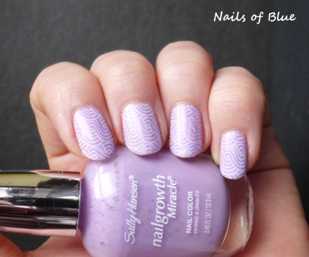 Purple Pastel Nail Art Design