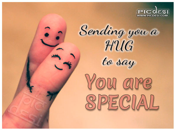Sending You A Hug To Say You Are Special Fingers Art Picture
