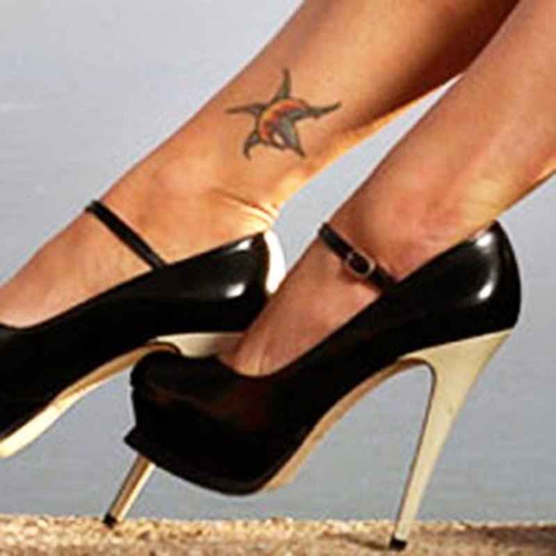 Simple Starfish Tattoo On Ankle