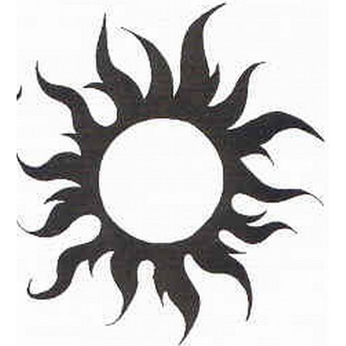 Simple Tribal Sun Tattoo Design