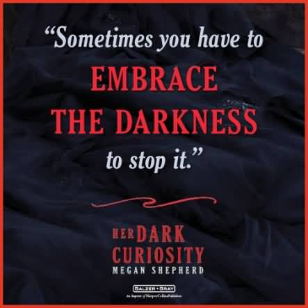 Sometimes you have to embrace the darkness to stop it.