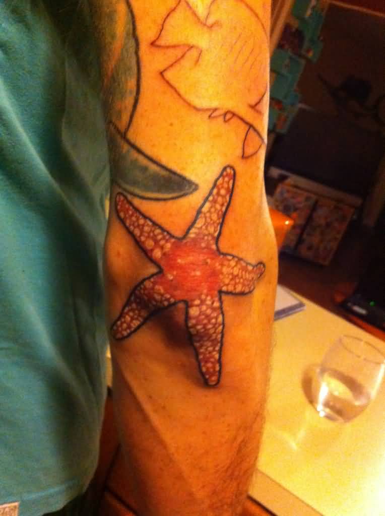 Starfish Tattoo On Elbow