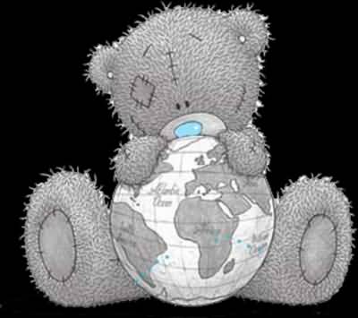 Tatty Teddy Earth Globe Picture