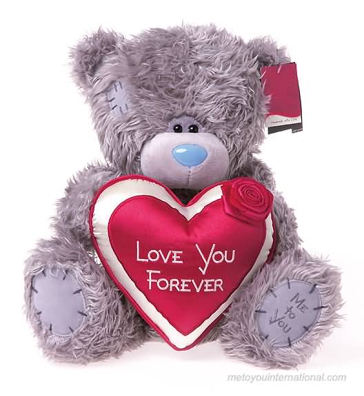 Tatty Teddy Holding Love You Forever Heart Photo