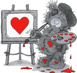 Tatty Teddy Painting Heart For His Love