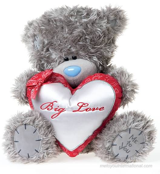 Tatty Teddy With Big Love Heart