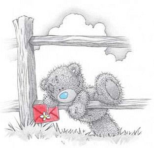 Tatty Teddy With Letter In Hand