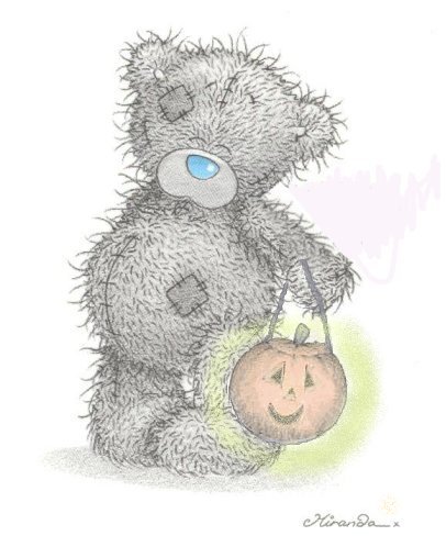 Tatty Teddy With Pumpkin Lantern Picture