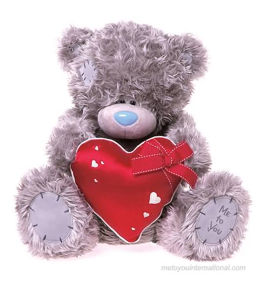 Tatty Teddy With Red Heart With Bow Image