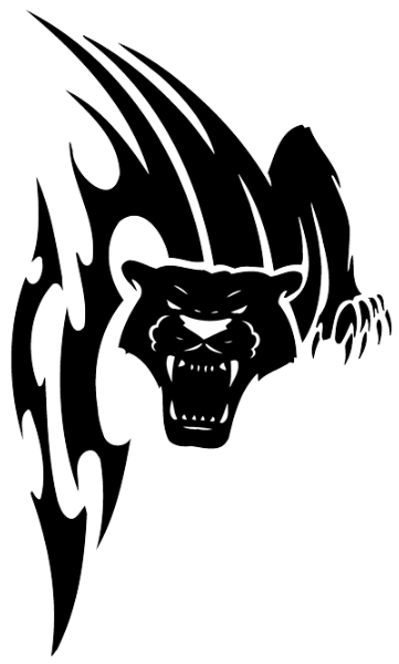 Terrific Black Ink Angry Tribal Panther Tattoo Design