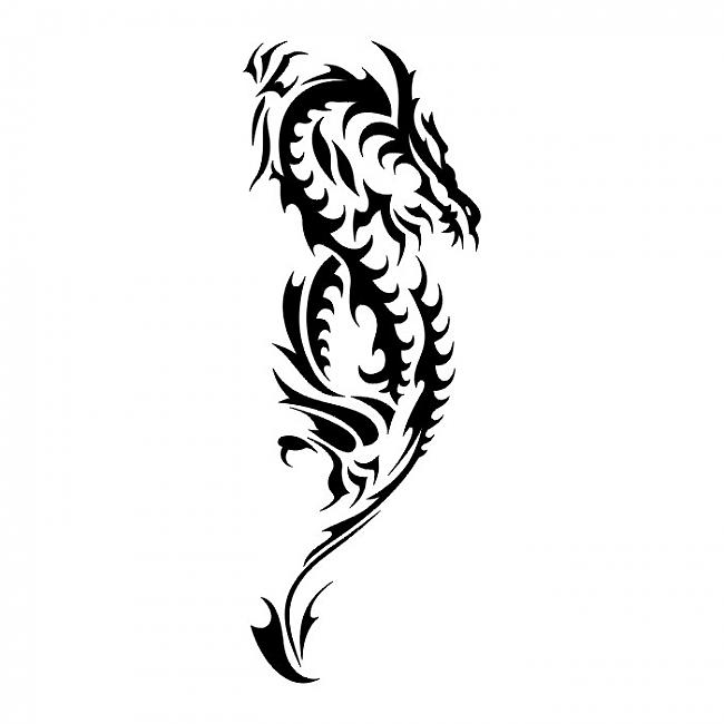 Terrific Dragon Tribal Tattoo Design
