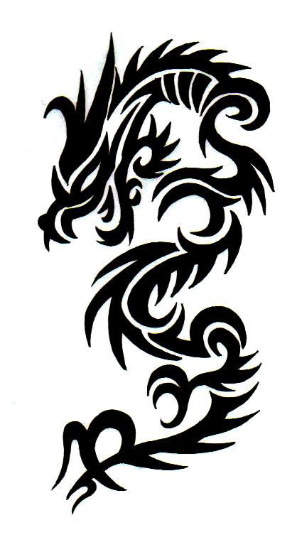 Terrific Tribal Dragon Tattoo Design By Boosted