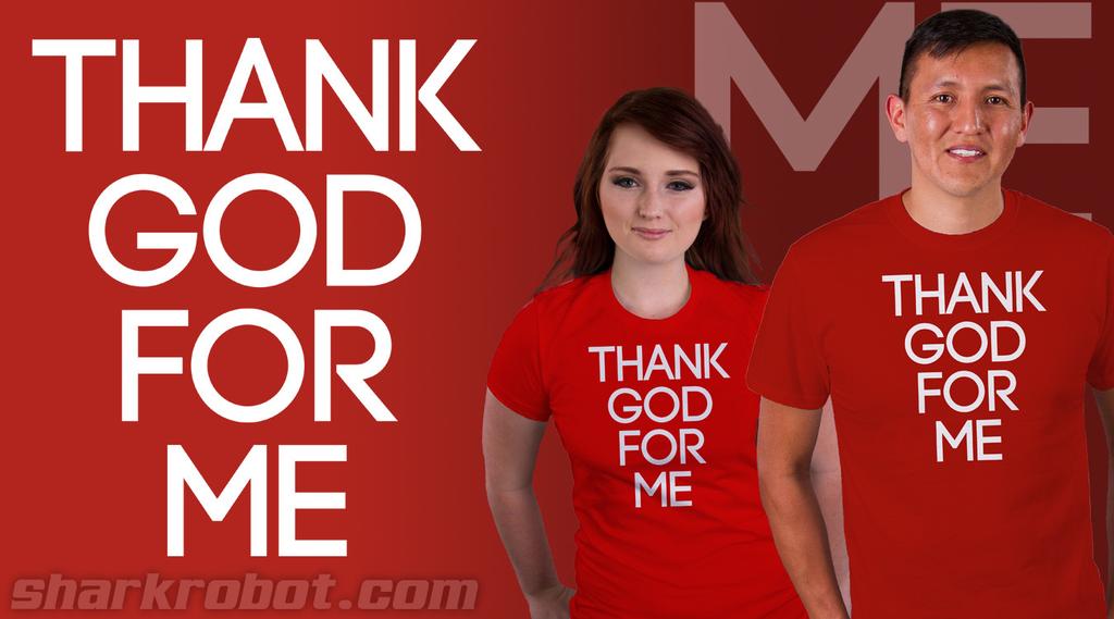 Thank God For Me Couple Wearing Tshirts Picture