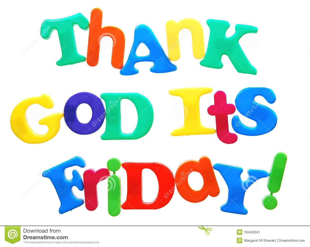 Thank God Its Friday Colorful Text Picture