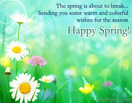 The Spring Is About To Break Sending You Some Warm And Colorful Wishes For The Season Happy Spring
