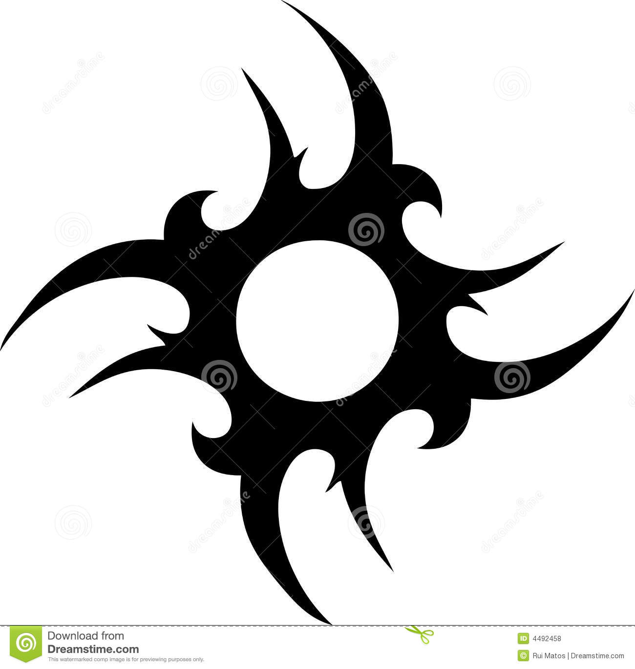 Tribal Sun Tattoo Design