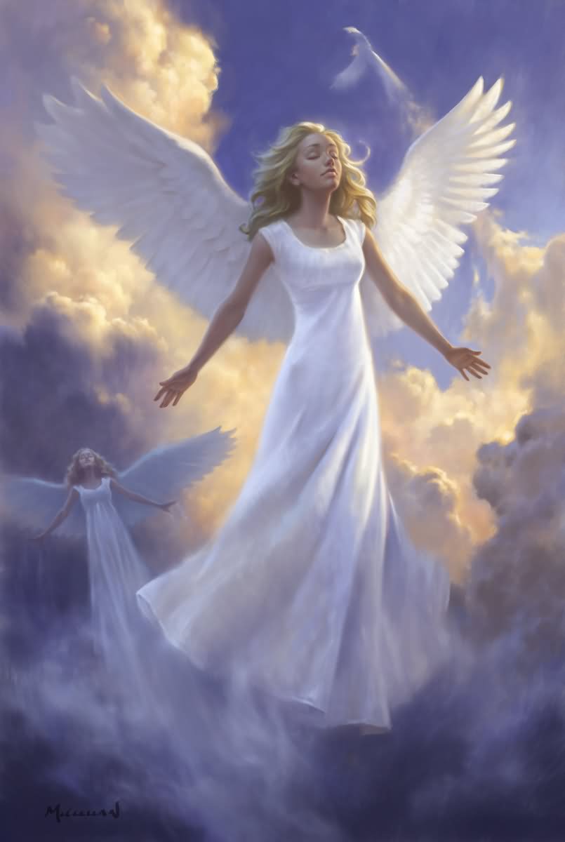 Two Divine Angels In The Sky Picture