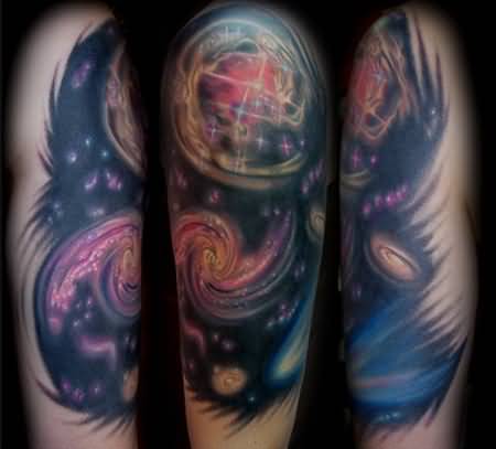 Universe Half Sleeve Tattoo Design