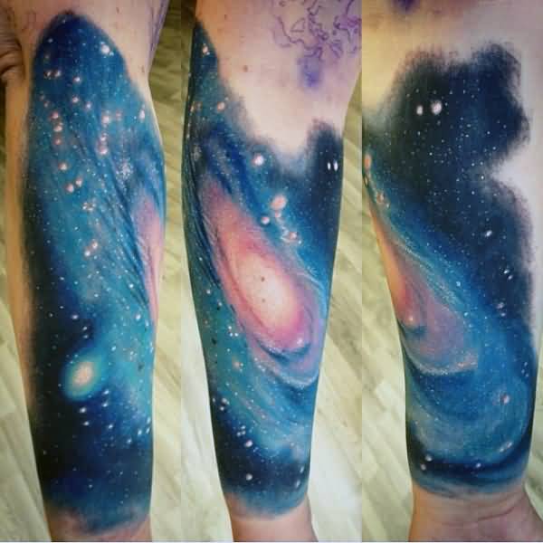 Universe Tattoo On Forearm